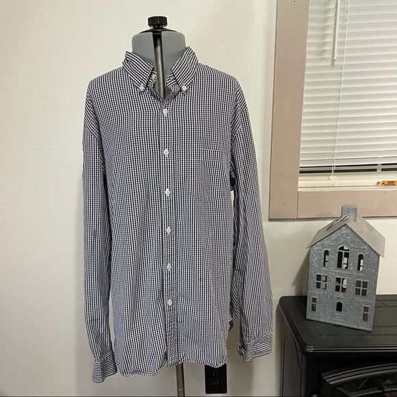 Brooks Brothers Blue White Check Size XL Mens Button Down Shirt - Picture 1 of 4